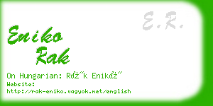 eniko rak business card